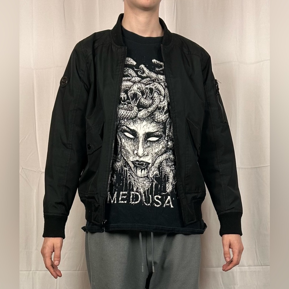 Men's Black Bomber Jacket